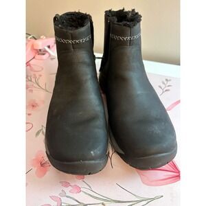 Merrell EncoreMid Zip Black Leather Faux Fur Lined Winter Boots Womens 10W